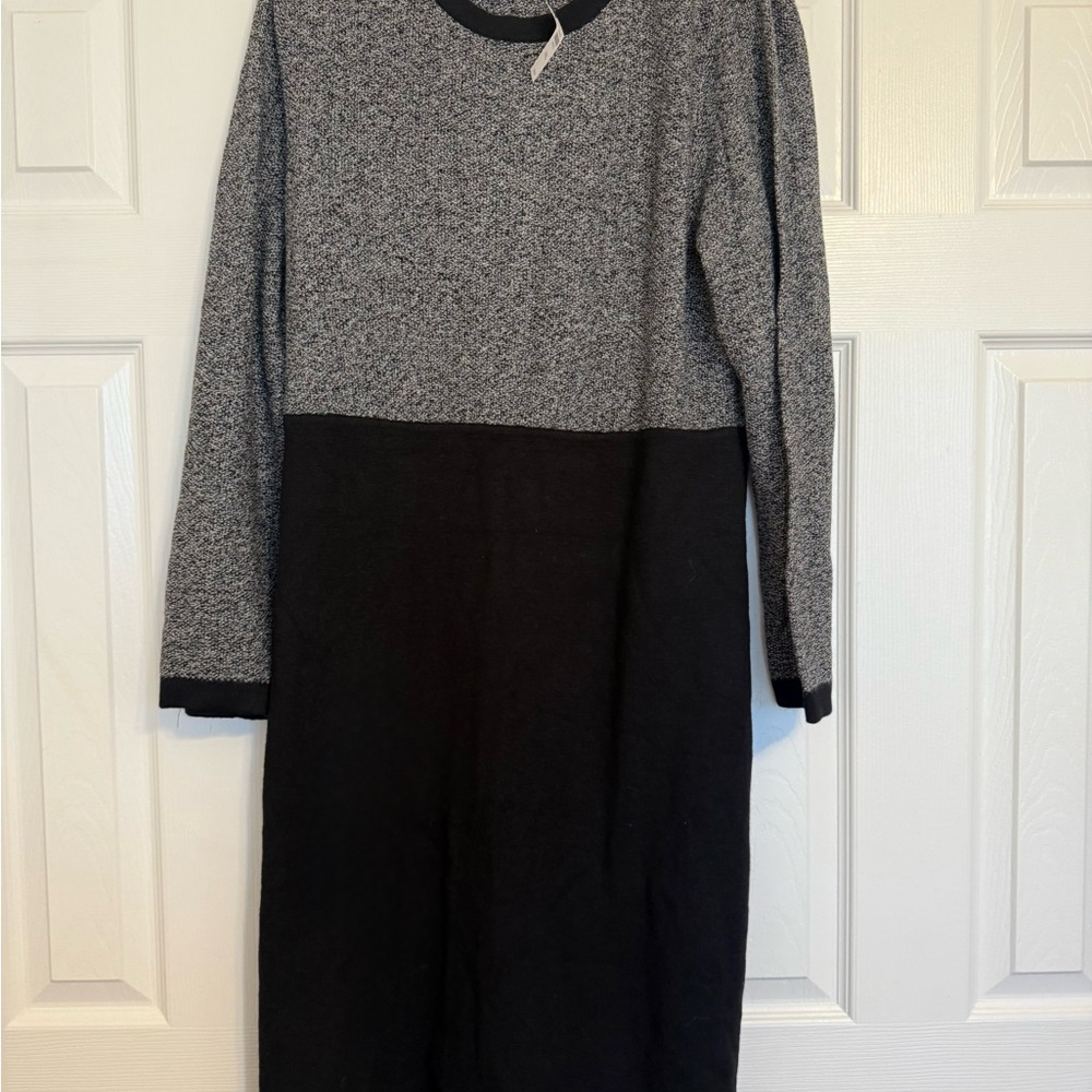 Talbots Black and Gray Knit Sweater NWT
